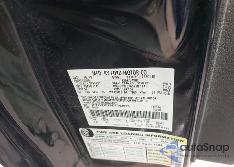 2013 Ford F-150 Xlt из США, поврежденный, VIN 1FTFW1EF6DFA42056